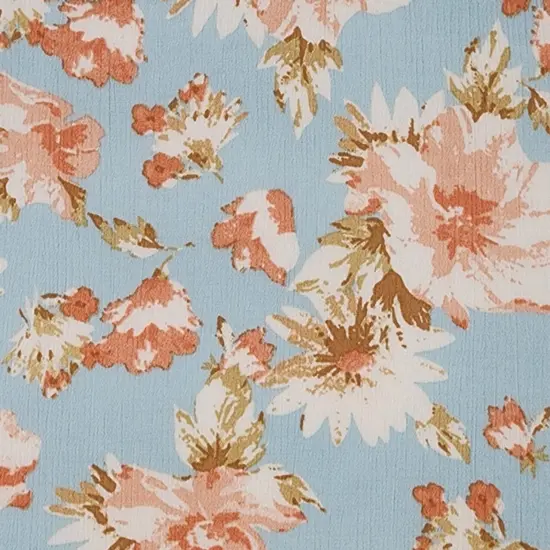 1 Yard Rayon Crinkle Aqua Fabric 50/52" Wide, Lightweight 100% Rayon Apparel Textile {2}