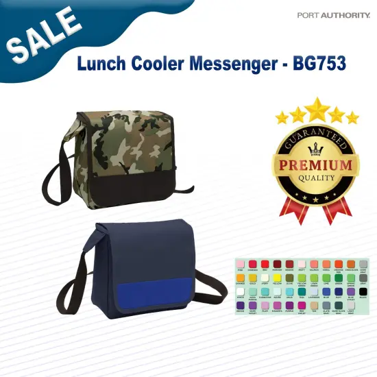 Port Authority&reg; Lunch Cooler Messenger Miltry Camo/Bk {2}