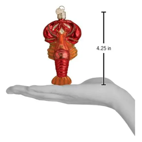 Old World Christmas 4.0 Inch Lobster Christmas Tree Ornament , Wildlife Ocean Red {2}