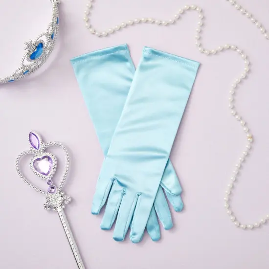 4 Pairs of Satin Princess-Style Gloves For Little Girls Dress Up Costumes, Tea Party, Birthday, Wedding, Pageant (4 Colors), For Ages 3+ Multicolor {5}