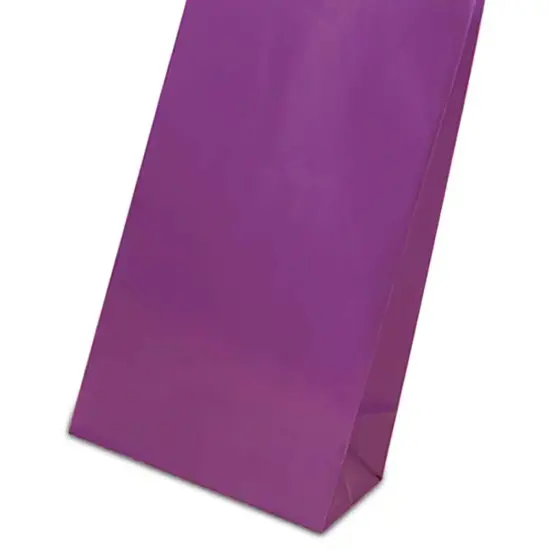 Colored Paper Bags 4 5/8'' x 2 3/8'' x 8 3/16'' Sealing Bags {6}