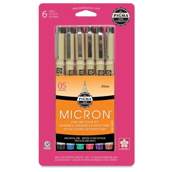 Sakura Pigma Micron Pens - Set of 6, Assorted Colors, 05 {2}