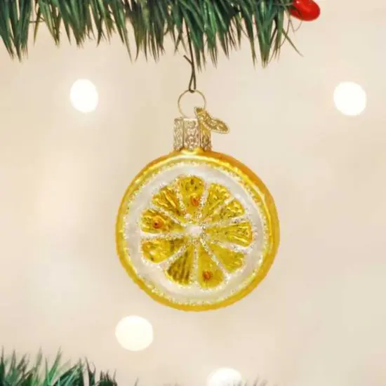 Old World Christmas 2.25 In Lemon Slice Christmas Tree Ornament , Ornament Lemonade Tart Yellow {3}