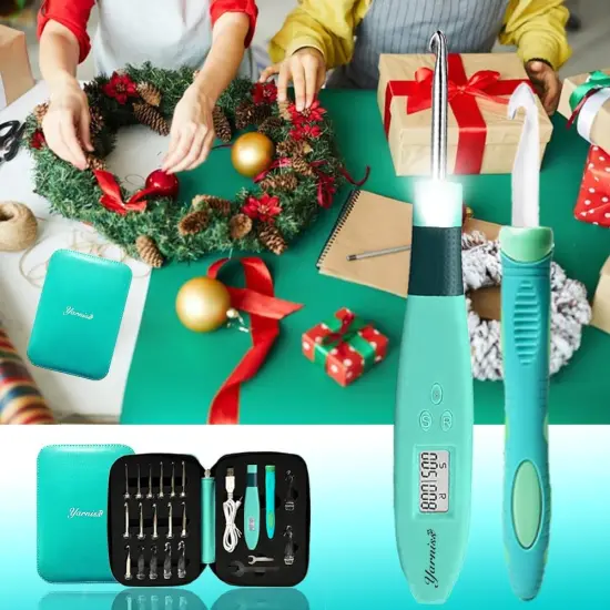 18 Size Counting Crochet Hooks with Light {5}