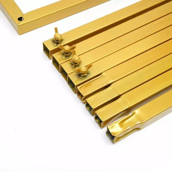 Wedding Square Flowers Stand Stage Gold Decor Backdrop Props Bracket Metal Stand {2}