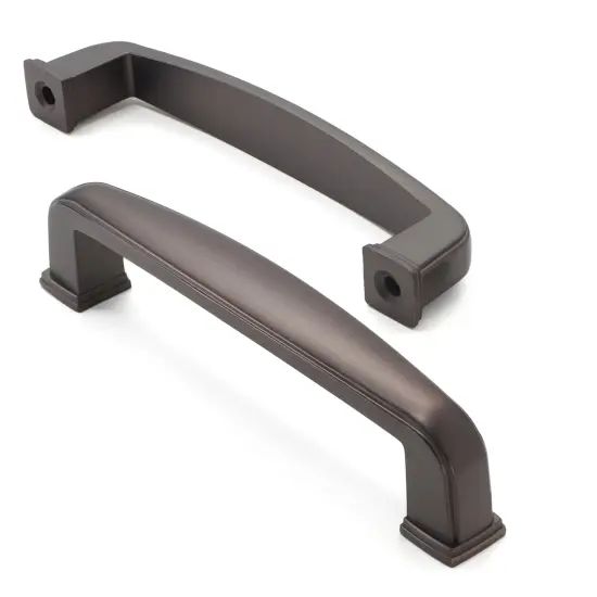 Cauldham Solid Kitchen Cabinet Handles (3-3/4" Hole Centers) - Drawer/Door Hardware - Style T765 - Oil Rubbed Bronze {2}