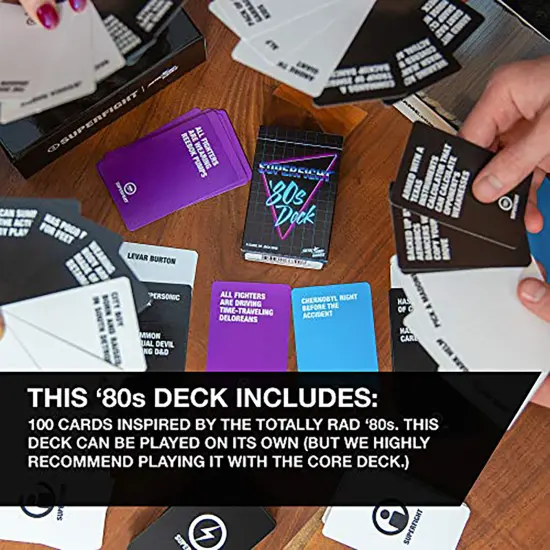 Superfight: 80's Deck - Expansion Adds 100 Themed Cards, Who Would Win In A Fight, Party Game, Ages 8+, 3+ Players {3}