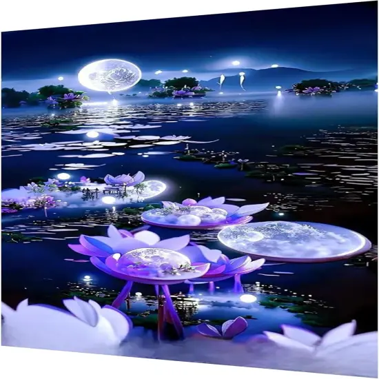5D Moon Large Diamond Painting Kits for Adults {1}