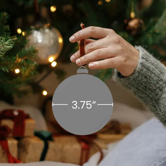 Northlight Embossed Floral Matte Glass Christmas Ball Ornament - 3.75" (95mm) - White and Rose Gold {5}