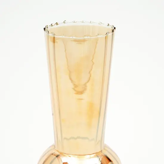 Decorative Glass Vase In Gold Color {4}
