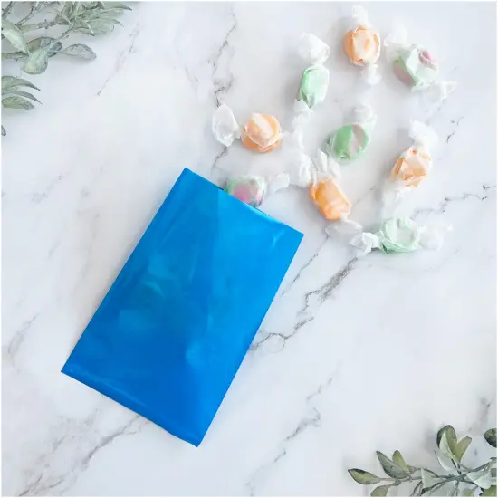 Plymor 4" x 6", Blue 2 Mil Flat Open Plastic Poly Bags {4}