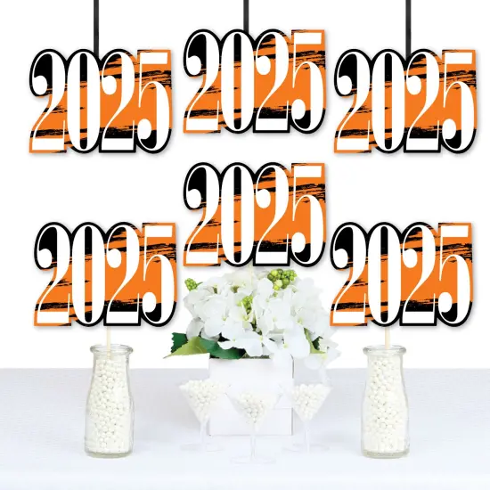 Big Dot of Happiness 2025 Orange Graduation Decorations - DIY Party Essentials - Set of 20 {1}