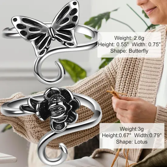 2 Pieces Crochet Rings {3}