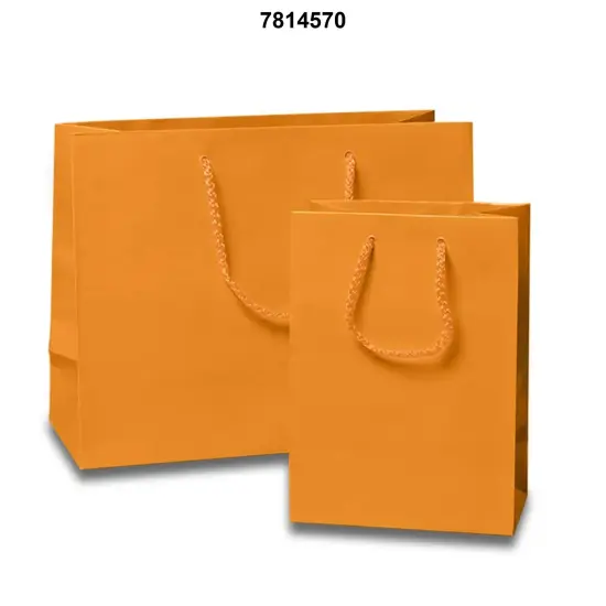 Small Yet Stunning: Glossy Euro Totes 16'' x 6'' x 12'' Tangerine {3}