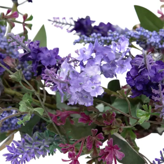 Northlight Lavender Artificial Spring Floral Wreath, Purple and Green - 18-Inch {6}