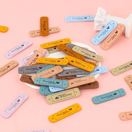 Handmade Leather Labels Faux {3}