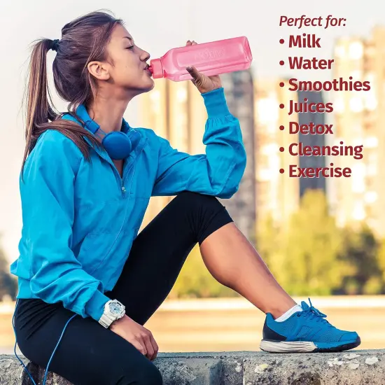 Sports Water Bottle Square Juice Box 4 Set {2}