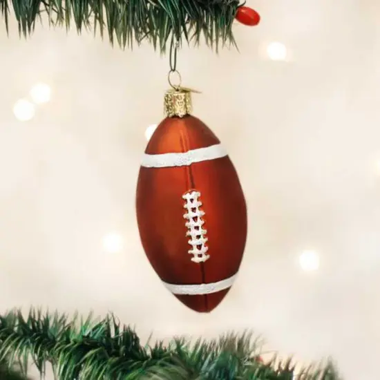 Old World Christmas 3.75 In Football Christmas Tree Ornament , Ornament Sport Pigskin Brown {3}