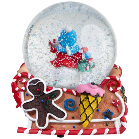 Northlight Musical Joy Gingerbread Sleigh with Snowman Christmas Snow Globe - 5.25" Pink {7}