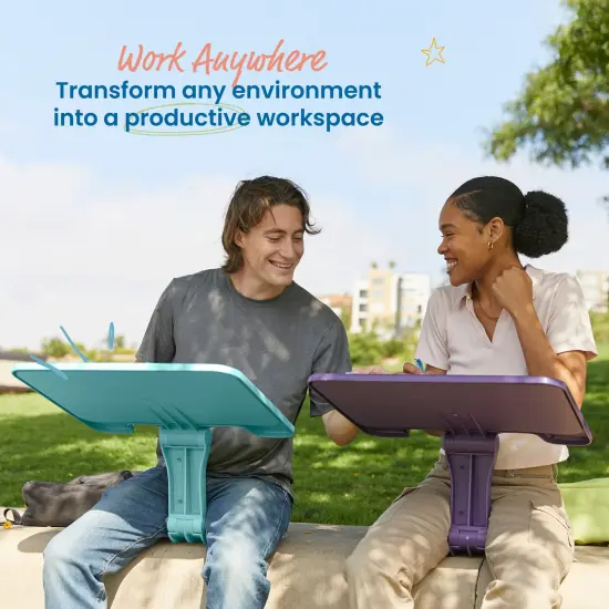 The Surf Folding Portable Lap Desk, Large, Flexible Seating Seafoam {3}