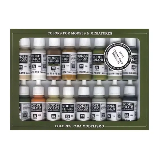 Model Color Effects Earth Tones Set | Modeling Acrylic Paints | 16 bottles x 18 ml (0.60 fl.oz.) {2}