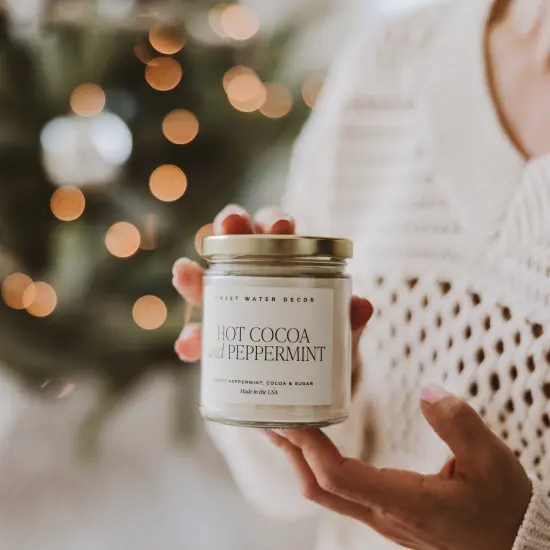 HOT COCOA AND PEPPERMINT SOY CANDLE {4}