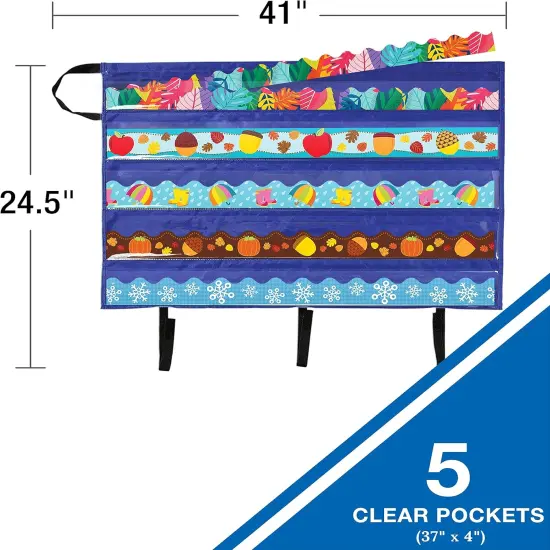 Teacher Bulletin Board Border and Bulletin Board Storage Pocket Charts Pack {2}