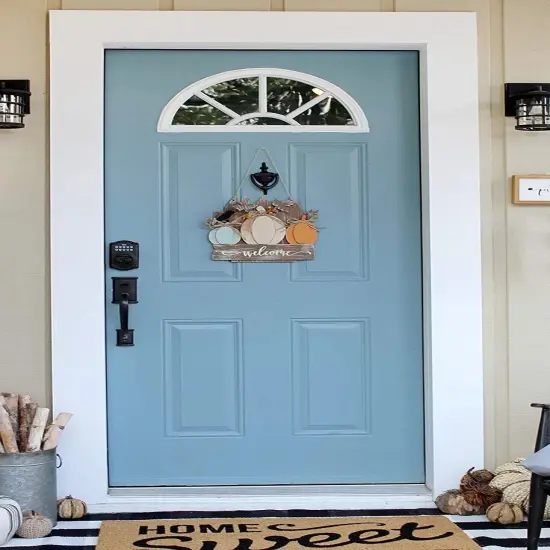 Farmhouse Fall Door Sign 12.5x12in Wooden Harvest Decor {5}