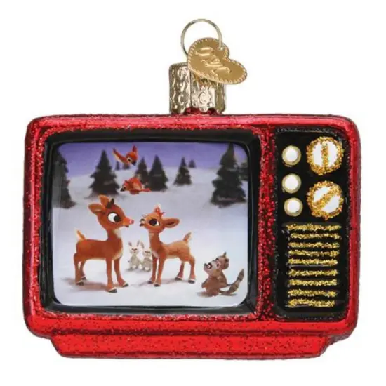 Old World Christmas 2.0 Inch Christmas Classic Christmas Tree Ornament , Ornament Cartoon Rudolph Red {1}