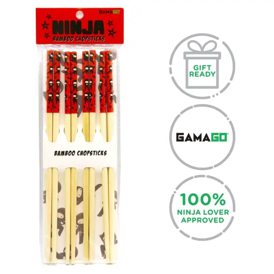 Ninja GAMAGO Cast Bamboo Chopsticks | Set of 4 {5}