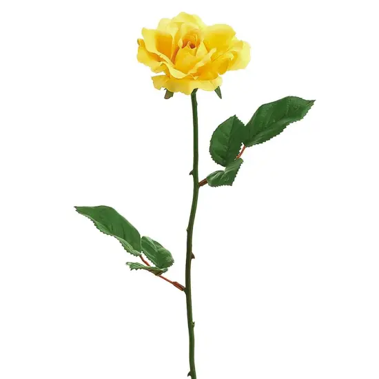 Allstate Long Stem Blooming Rose Artificial Floral Spray - 23" - Yellow {1}