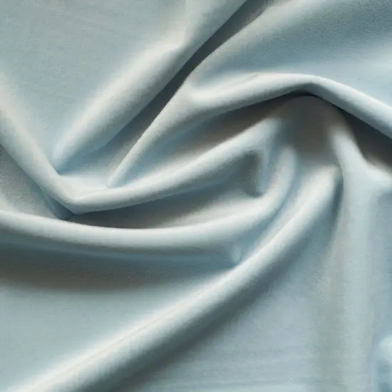 Giselle Velvet Upholstery Fabric 100% Polyester, 55" Wide, Flame Resistant & Durable Sky {1}