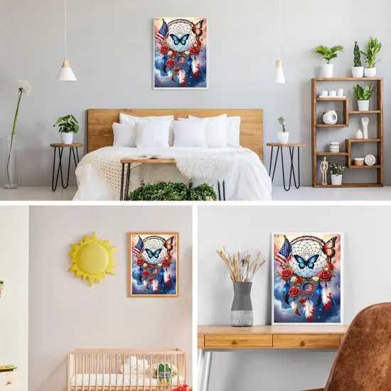 DIY 5D Flowers Butterfly Diamond Art Kits 12x16 inch {3}