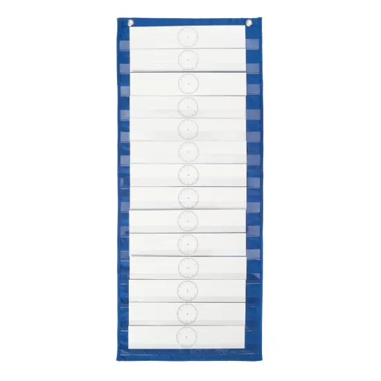 School Smart Pocket Chart with 14 Pockets, 33 x 12-1/2 Inches, Blue {4}