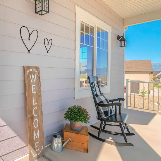 4 Pieces Metal Heart Wall Art Décor, Love Heart Wall Decoration Sign Metal Wall Ornaments for Valentine's Day Bedroom Living Room Decoration (Black) {2}