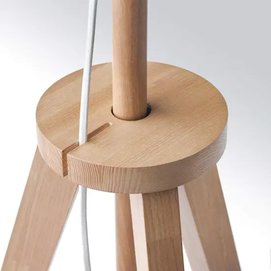 Adjustable Floor Lamp with Textile Shade Ash/white {6}