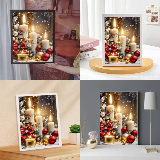 Christmas Diamond Art Kits for Adults, Christmas Candle Diamond Painting Kit (12 Inch) {3}