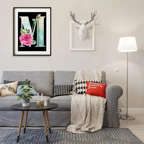 5D Flowers Letters Diamond Painting Kits for Adults {3}