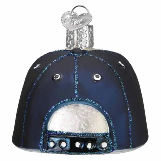 Old World Christmas 2.5 Inch Miller Lite Baseball Cap Tree Ornament , Ornament Beer Blue {2}