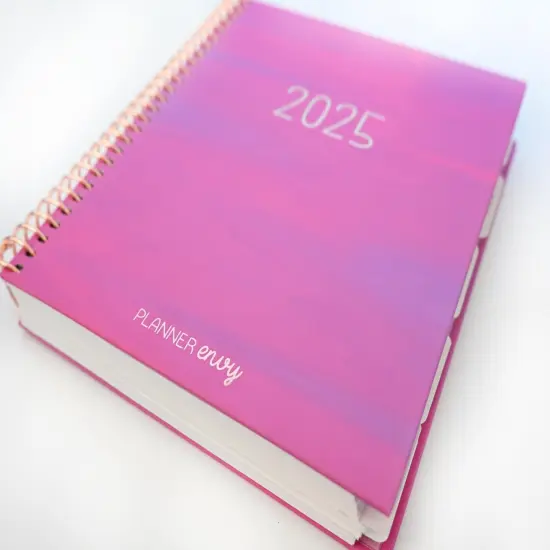 2025 Planner - Signature Layout, Spiral Bound - "Fuchsia Strokes" (#204) {5}
