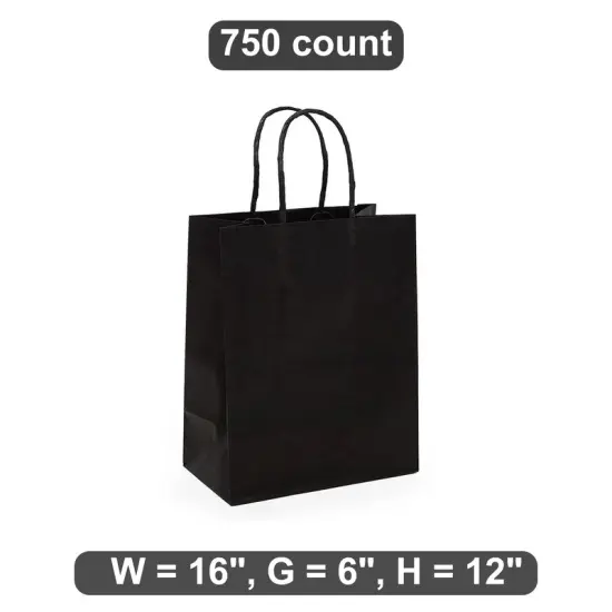 Large Kraft Tinted Color Shopping Bag 16" x 6" x 12" {1}