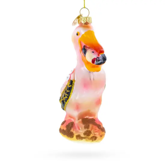 Pelican Glass Christmas Ornament {4}