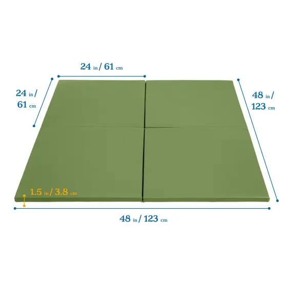 Play Patch Activity Mat Squares, Modular Playmat, 4-Pack Hunter Green {2}