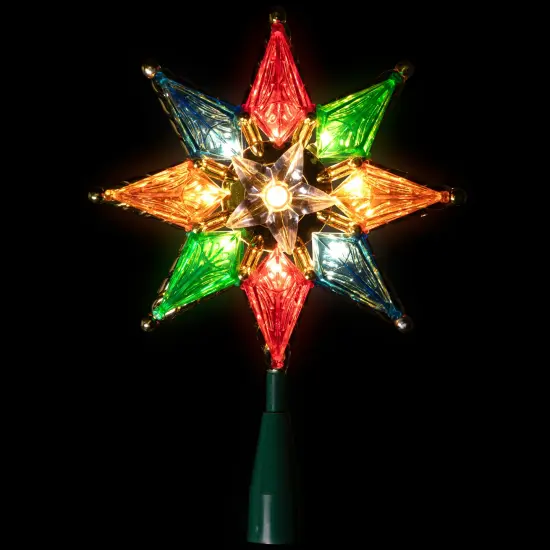 Northlight Lighted 8-Point Star Christmas Tree Topper - 11" - Multi-Color - Clear Lights {4}