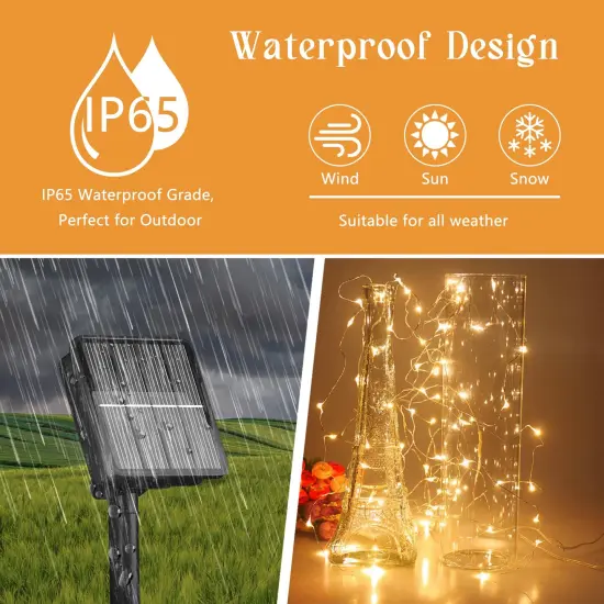 Solar String Lights for Outside, 200 LED 72Ft Solar Fairy Lights for Outside Waterproof with 8 Modes, Solar Lights Outdoor for Patio Tree Christmas Party Wedding Decor(Warm White) {5}