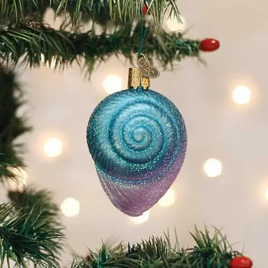 Old World Christmas 3.0 Inch Fanciful Spiral Christmas Tree Ornament , Sea Shell Multicolored {3}