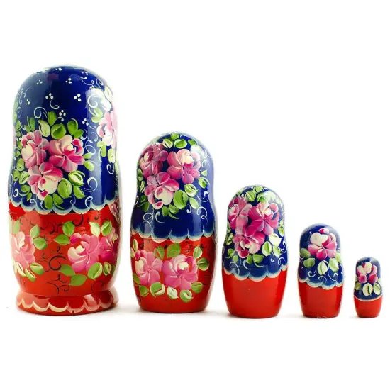 5 pcs Nadezhda Nesting Dolls 7 Inches {3}