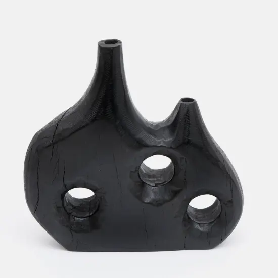 Decorative Rustic Charm Reclaimed Wood Vase-11 inch Height {4}