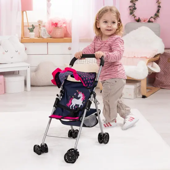 Bayer: Foldable Buggy Stroller with Unicorn Design, Sun Canopy, Seat Belt for Dolls Up to 18 inches - Ideal Toy for Role Playing and Adventures {5}