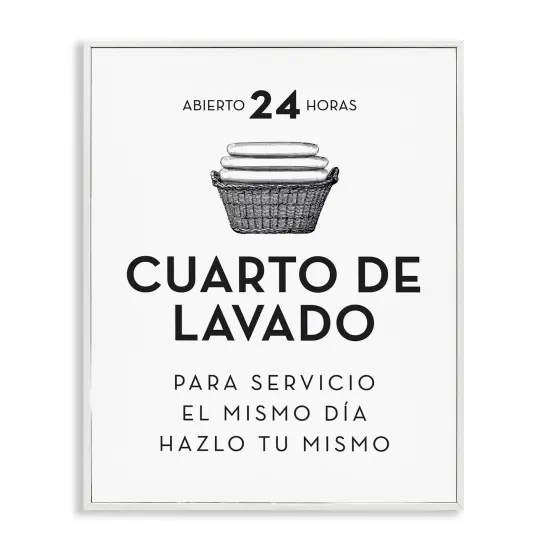 Stupell Industries Publicidad D&iacute;a de Lavander&iacute;a Framed Giclee Art White Framed {1}